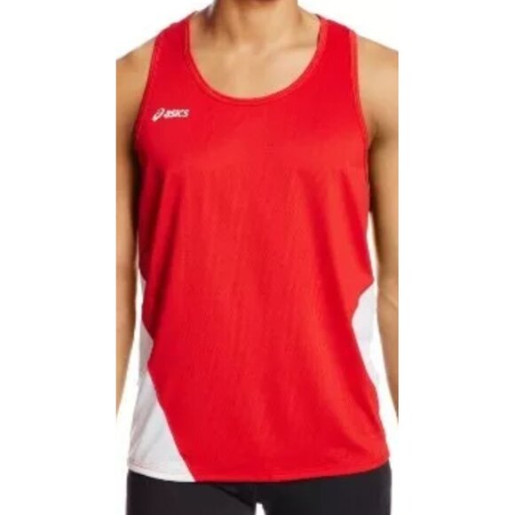 ASICS Men's Wicked Wrestling Singlet Red/White TF1961 Sz. Small - Picture 1 of 3